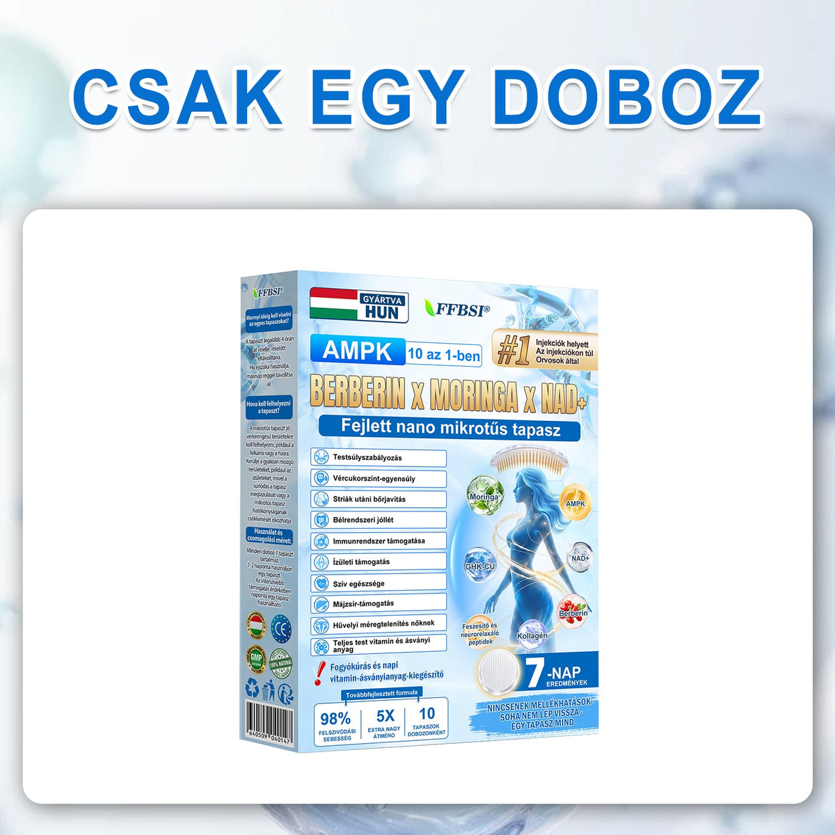 Magyar szakértők által ajánlott 🌿 FFBSI® anyagcsere-támogató karcsúsító nano mikro-tűs tapasz