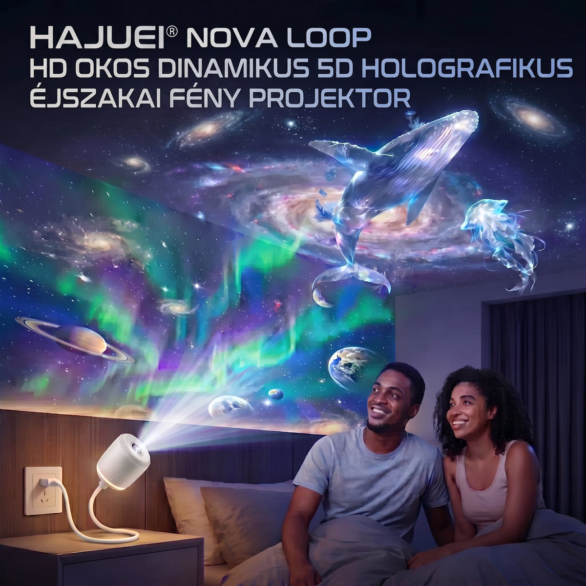 HAJUEI®🎁 Már csak 5 darab maradt! Most további 50% kedvezménnyel szerezheted be a HAJUEI® galaxisprojektoros éjjeli lámpát! ✨ Varázsold különlegessé az estéket, és ne maradj le erről a limitált ajánlatról! ⏰