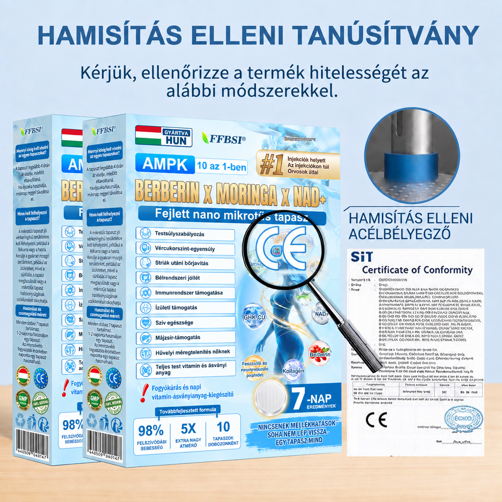 Magyar szakértők által ajánlott 🌿 FFBSI® anyagcsere-támogató karcsúsító nano mikro-tűs tapasz