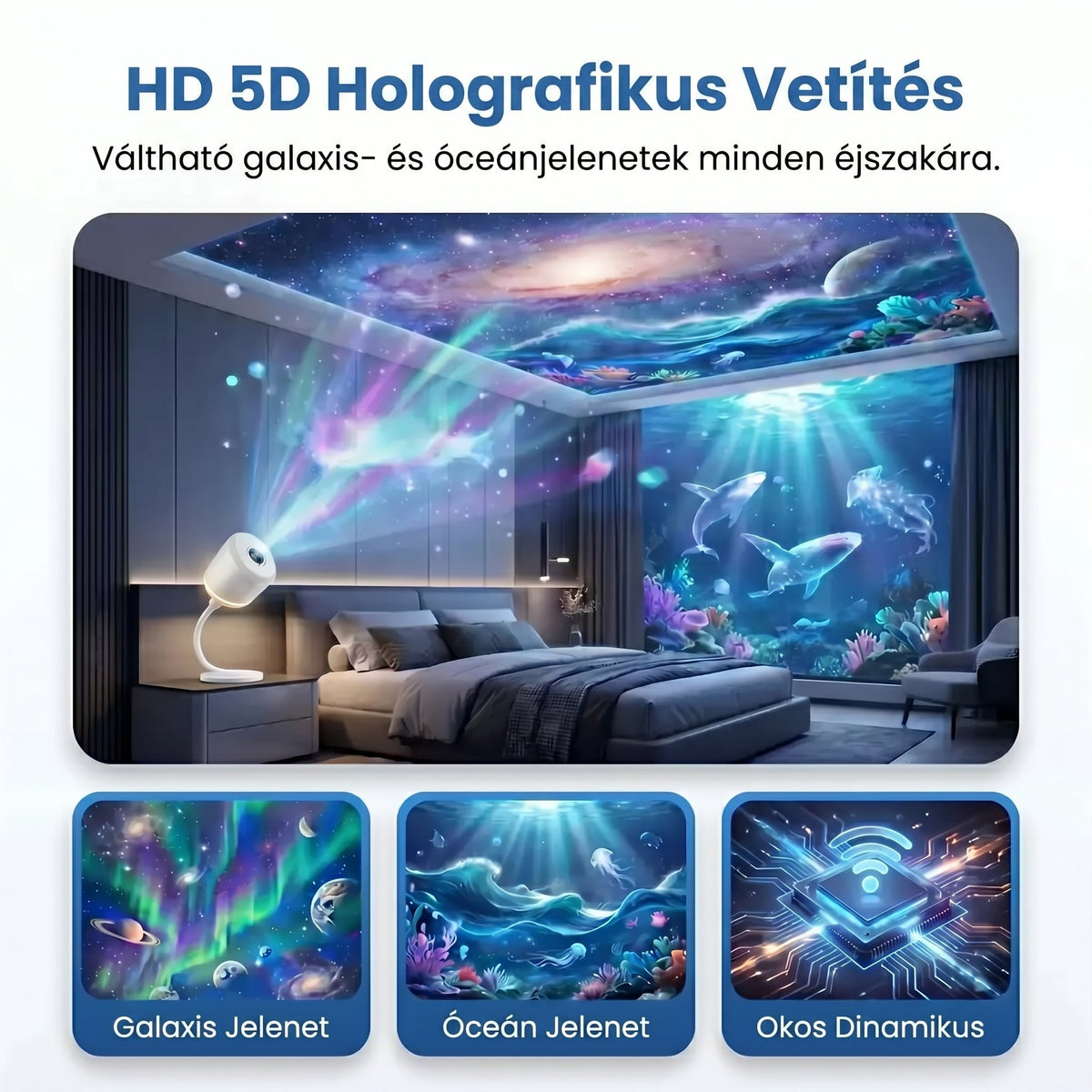 HAJUEI®🎁 Már csak 5 darab maradt! Most további 50% kedvezménnyel szerezheted be a HAJUEI® galaxisprojektoros éjjeli lámpát! ✨ Varázsold különlegessé az estéket, és ne maradj le erről a limitált ajánlatról! ⏰