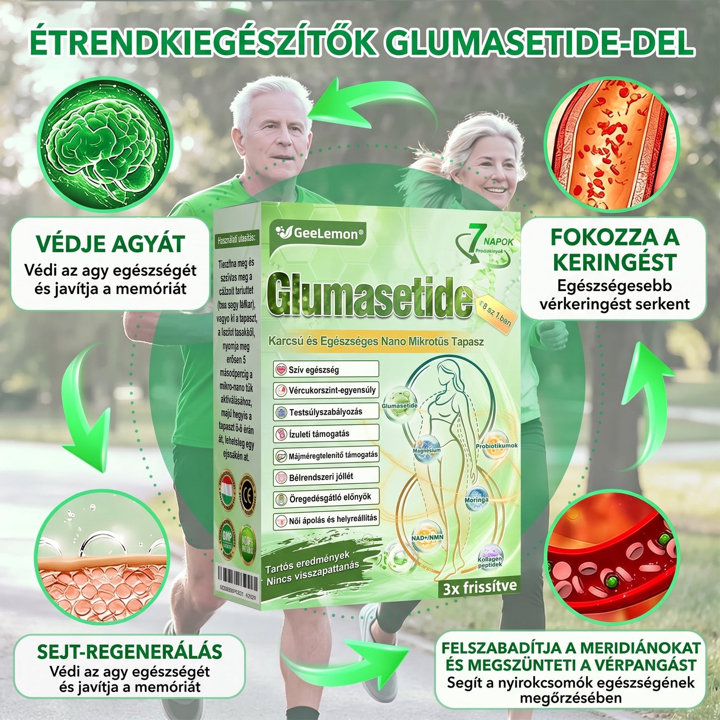 GeeLemon® Moringa + Berberin + NAD+ 15 az 1-ben nanomikrotűs tapasz | A testápolás új generációja fejlett nanoformulával🫀