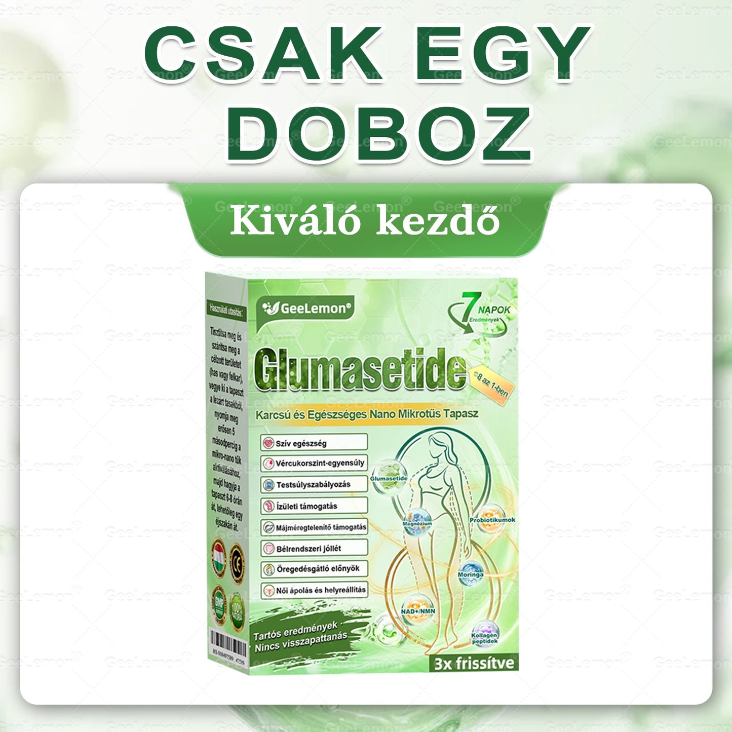 GeeLemon® Moringa + Berberin + NAD+ 15 az 1-ben nanomikrotűs tapasz | A testápolás új generációja fejlett nanoformulával🫀