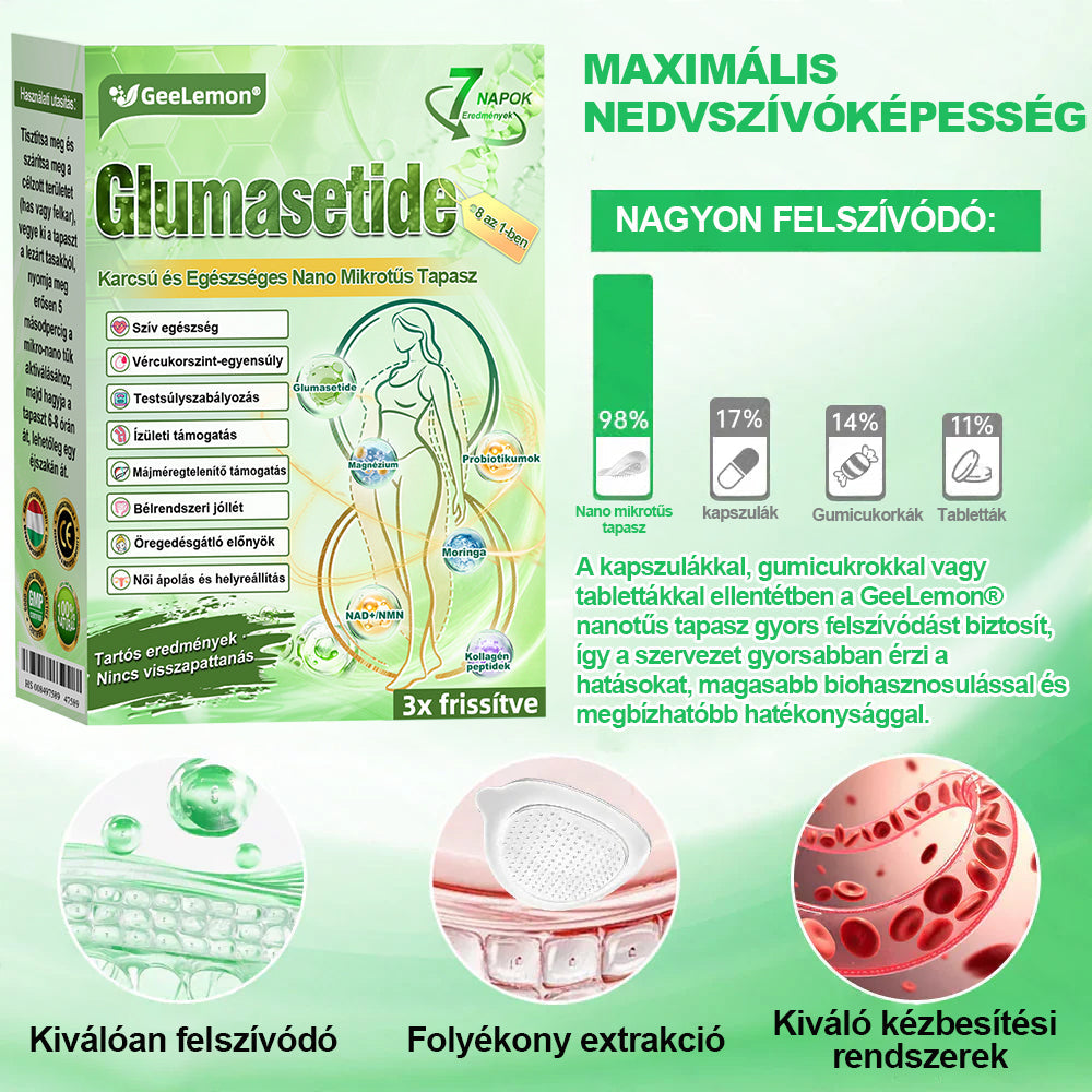 GeeLemon® Moringa + Berberin + NAD+ 15 az 1-ben nanomikrotűs tapasz | A testápolás új generációja fejlett nanoformulával🫀