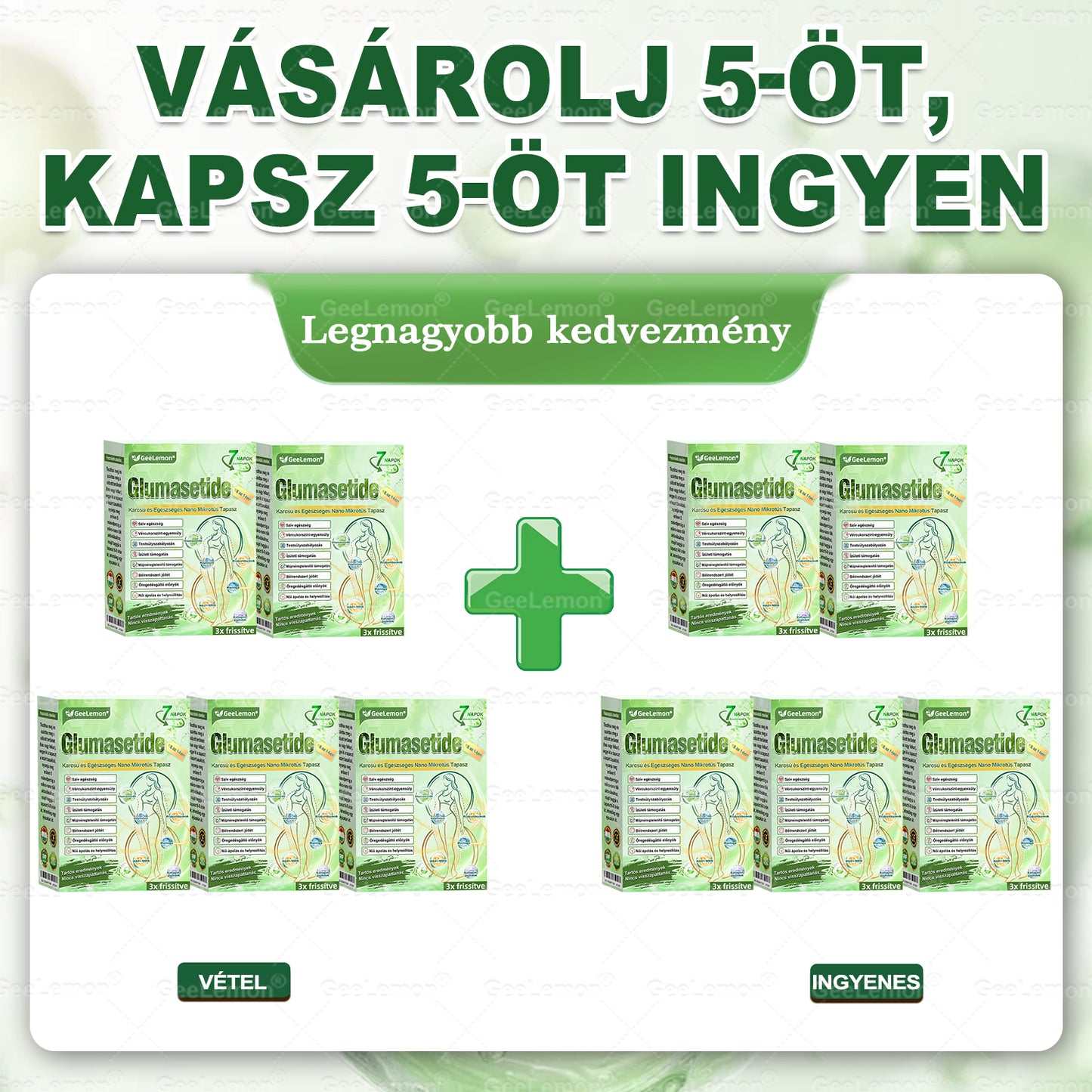 GeeLemon® Moringa + Berberin + NAD+ 15 az 1-ben nanomikrotűs tapasz | A testápolás új generációja fejlett nanoformulával🫀